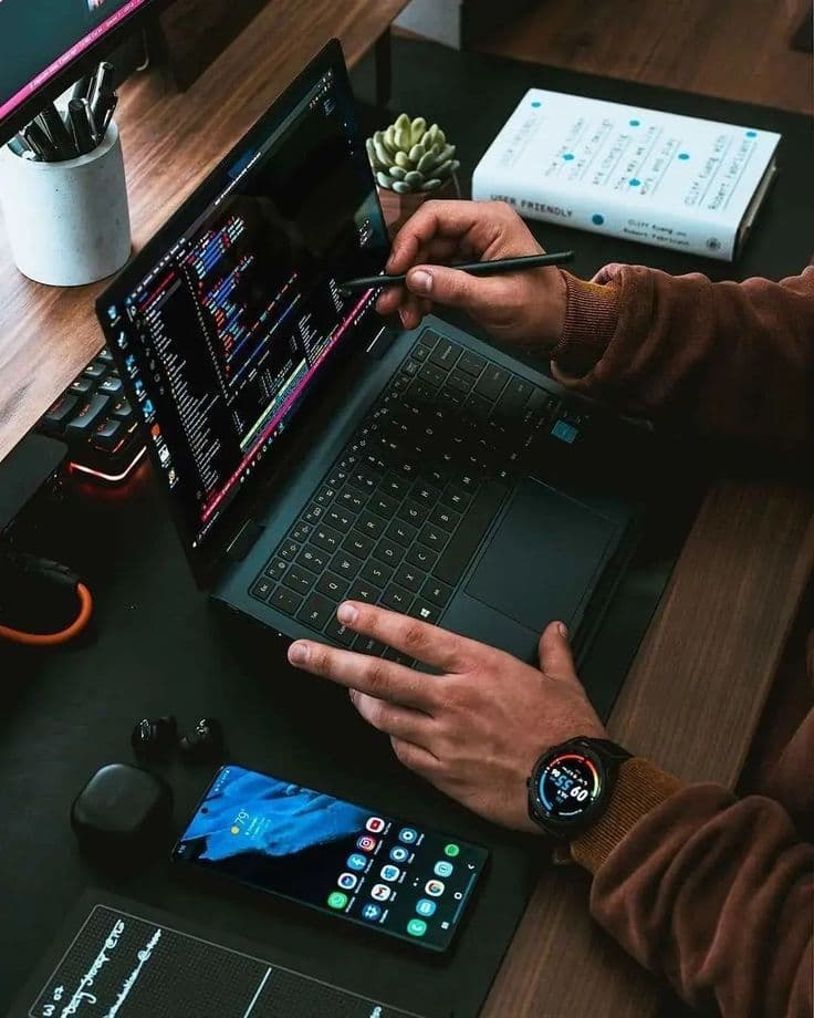 a computer setup